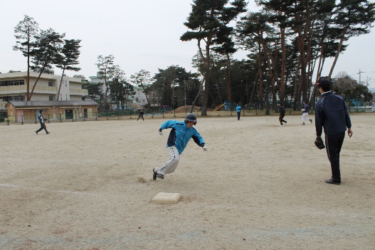 実戦形式での全力疾走。